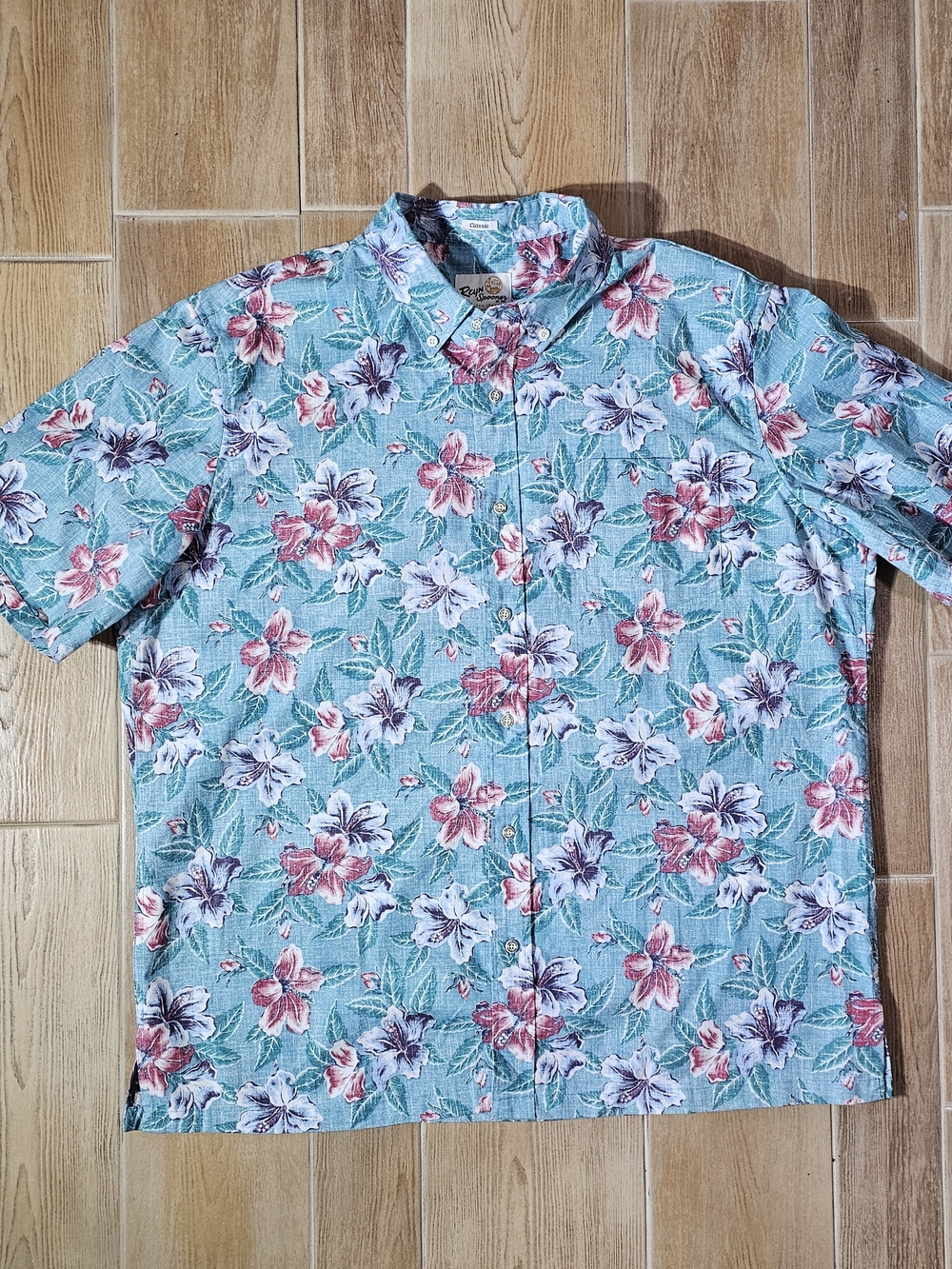 Reyn Spooner Limited Issue 2023 "Bonzai Biscus", Men's XL Hawaiian Camp Style